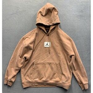 Air Jordan Men Pullover Hoodie DR3087-215 Flight Fleece Mineral Clay Size XL